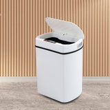 Maxbell 13L Sensor Trash Can Garbage Bucket Waste Bins for Office Kitchen Bedroom White
