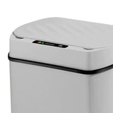 Maxbell 13L Sensor Trash Can Garbage Bucket Waste Bins for Office Kitchen Bedroom Gray