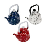Maxbell Enamel Teakettle for Top 1.1L Multi Purpose for Restaurant Office Pot Blue