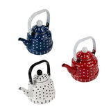 Maxbell Enamel Teakettle for Top 1.1L Multi Purpose for Restaurant Office Pot Blue