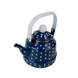 Maxbell Enamel Teakettle for Top 1.1L Multi Purpose for Restaurant Office Pot Blue