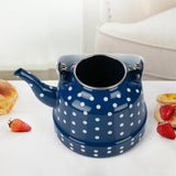 Maxbell Enamel Teakettle for Top 1.1L Multi Purpose for Restaurant Office Pot Blue