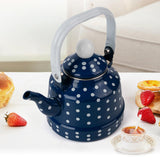 Maxbell Enamel Teakettle for Top 1.1L Multi Purpose for Restaurant Office Pot Blue