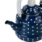 Maxbell Enamel Teakettle for Top 1.1L Multi Purpose for Restaurant Office Pot Blue