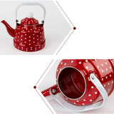 Maxbell Enamel Teakettle for Top 1.1L Multi Purpose for Restaurant Office Pot Red