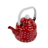 Maxbell Enamel Teakettle for Top 1.1L Multi Purpose for Restaurant Office Pot Red