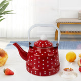 Maxbell Enamel Teakettle for Top 1.1L Multi Purpose for Restaurant Office Pot Red