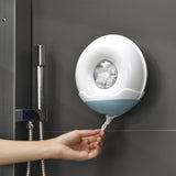 Maxbell Wall Mounted Wrap Cover Storage Box Multipurpose Punch Free for Home Bedroom Blue
