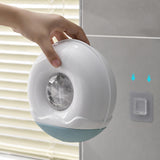 Maxbell Wall Mounted Wrap Cover Storage Box Multipurpose Punch Free for Home Bedroom Blue
