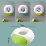 Maxbell Wall Mounted Wrap Cover Storage Box Multipurpose Punch Free for Home Bedroom Green