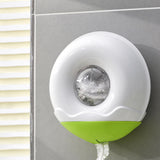 Maxbell Wall Mounted Wrap Cover Storage Box Multipurpose Punch Free for Home Bedroom Green