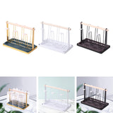 Maxbell Stylish Iron Mug Holder Cup Rack 6 Protective Hooks for Bottles Countertop Aureate