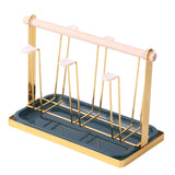 Maxbell Stylish Iron Mug Holder Cup Rack 6 Protective Hooks for Bottles Countertop Aureate