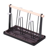 Maxbell Stylish Iron Mug Holder Cup Rack 6 Protective Hooks for Bottles Countertop Black