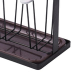 Maxbell Stylish Iron Mug Holder Cup Rack 6 Protective Hooks for Bottles Countertop Black