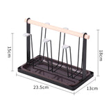 Maxbell Stylish Iron Mug Holder Cup Rack 6 Protective Hooks for Bottles Countertop Black