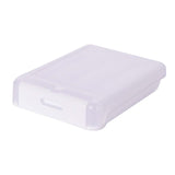 Maxbell Egg Holder Large Capacity Portable with Lid Stackable for Refrigerator White