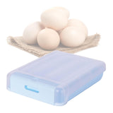 Maxbell Egg Holder Large Capacity Portable with Lid Stackable for Refrigerator Blue