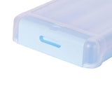 Maxbell Egg Holder Large Capacity Portable with Lid Stackable for Refrigerator Blue