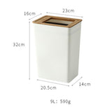 Maxbell Trash can Garbage Container Bin Anti Skid for Outdoor Office Bedroom Large