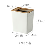Maxbell Trash can Garbage Container Bin Anti Skid for Outdoor Office Bedroom Small