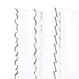 Maxbell 6 Pieces Transparent Acrylic Cake Scraper Patterned Edge Scraper for Wedding