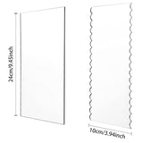 Maxbell 6 Pieces Transparent Acrylic Cake Scraper Patterned Edge Scraper for Wedding