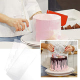 Maxbell 6 Pieces Transparent Acrylic Cake Scraper Patterned Edge Scraper for Wedding