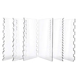 Maxbell 6 Pieces Transparent Acrylic Cake Scraper Patterned Edge Scraper for Wedding