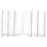 Maxbell 6 Pieces Transparent Acrylic Cake Scraper Patterned Edge Scraper for Wedding