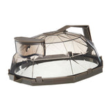 Maxbell Microwave cover Lid with Water Storage Tank Top Easily Tidy and Clean Brown