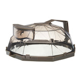 Maxbell Microwave cover Lid with Water Storage Tank Top Easily Tidy and Clean Brown