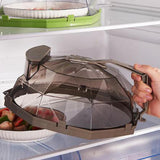 Maxbell Microwave cover Lid with Water Storage Tank Top Easily Tidy and Clean Brown