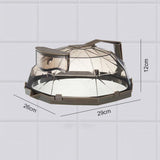 Maxbell Microwave cover Lid with Water Storage Tank Top Easily Tidy and Clean Brown