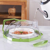 Maxbell Microwave cover Lid with Water Storage Tank Top Easily Tidy and Clean Green