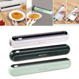 Maxbell Cling Film Wrap Dispenser Multi Functional Refillable Kitchen Storage Tool White