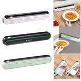 Maxbell Cling Film Wrap Dispenser Multi Functional Refillable Kitchen Storage Tool White