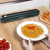 Maxbell Cling Film Wrap Dispenser Multi Functional Refillable Kitchen Storage Tool Dark green