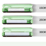 Maxbell Cling Film Wrap Dispenser Multi Functional Refillable Kitchen Storage Tool Light green