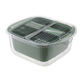 Maxbell Colander Strainer Bowl Set with Lid Kitchen Tool Vegetable Slicer Grater Green