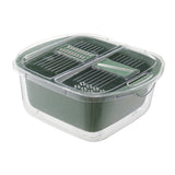 Maxbell Colander Strainer Bowl Set with Lid Kitchen Tool Vegetable Slicer Grater Green