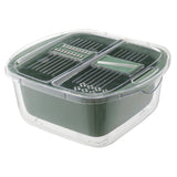 Maxbell Colander Strainer Bowl Set with Lid Kitchen Tool Vegetable Slicer Grater Green