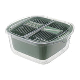 Maxbell Colander Strainer Bowl Set with Lid Kitchen Tool Vegetable Slicer Grater Green