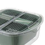 Maxbell Colander Strainer Bowl Set with Lid Kitchen Tool Vegetable Slicer Grater Green