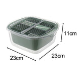 Maxbell Colander Strainer Bowl Set with Lid Kitchen Tool Vegetable Slicer Grater Green