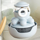 Maxbell Handle Cleaning Brush Dish Scrubber Household for Utensils Tableware Bowl Gray