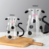 Maxbell Milk Glass Kettle Cute Coffee Pot Portable for Milk Small