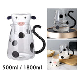 Maxbell Milk Glass Kettle Cute Coffee Pot Portable for Milk Small