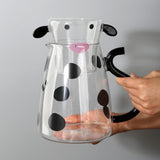 Maxbell Milk Glass Kettle Cute Coffee Pot Portable for Milk Small