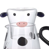 Maxbell Milk Glass Kettle Cute Coffee Pot Portable for Milk Small